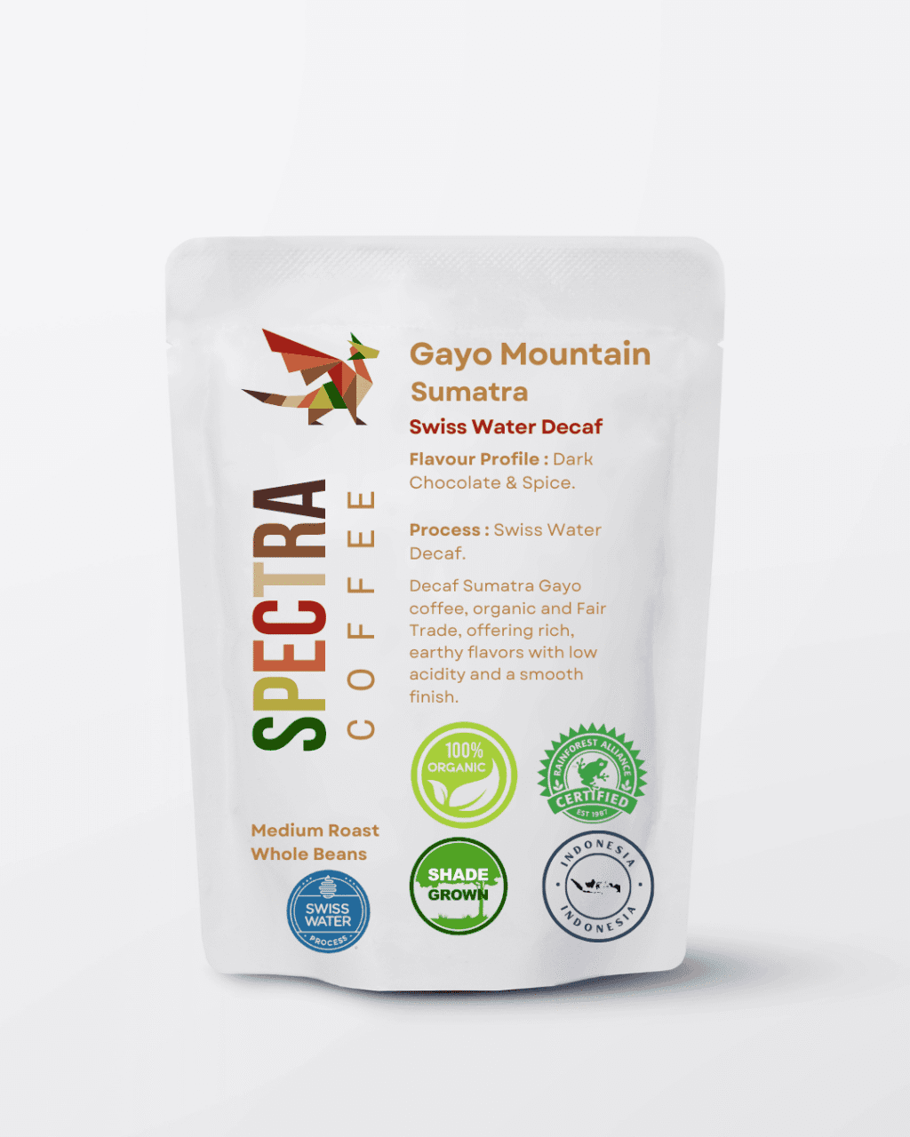 Sumatra Gayo Mountain Organic Fair Trade Decaf Coffee